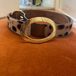 Dolce & Gabbana leather belt with cheetah print